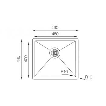 Кухонная мойка TopZero ColorX TNL 450 TITAN