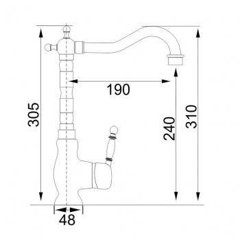 Кухонный смеситель TopZero Billy BR