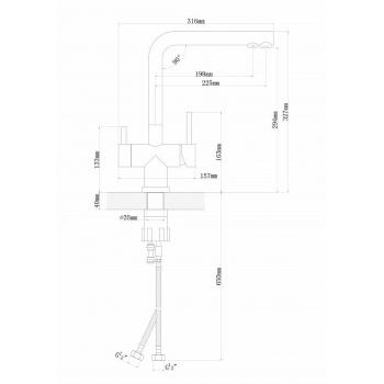Кухонный смеситель TopZero TPZ 301 INOX