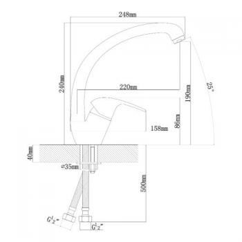 Кухонный смеситель TopZero WIX 202 CR
