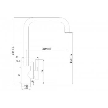 Кухонный смеситель TopZero WIX 206 SS