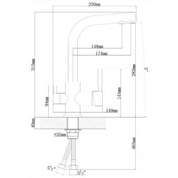 Кухонный смеситель TopZero WIX 302 CR
