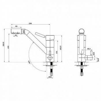 Кухонный смеситель TopZero WIX 301 SS