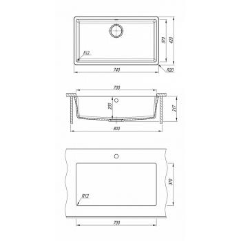 ВЕГА 700 мойка цвет бежевый