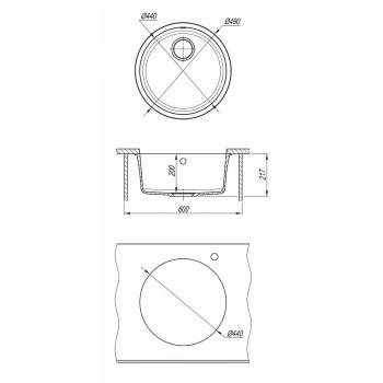 ВЕГА ЗЕРО мойка цвет антрацит