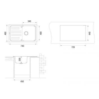 Кухонная мойка TopZero Sophia Cosmos