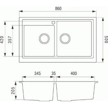 Кухонная мойка TopZero Demi Ice