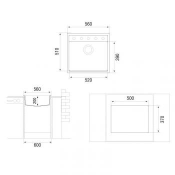Кухонная мойка TopZero Georgia Galaxy