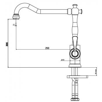 Смеситель TopZero RUBATO GOLD ROSE