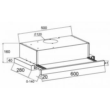 LEX HUBBLE 600 (1M) BLACK вытяжка
