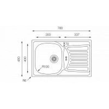 Кухонная мойка TopZero (wellinox) COP 780.480 GT8K