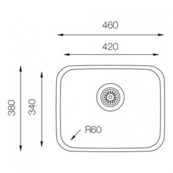 Кухонная мойка TopZero (wellinox) D 420 GT8K