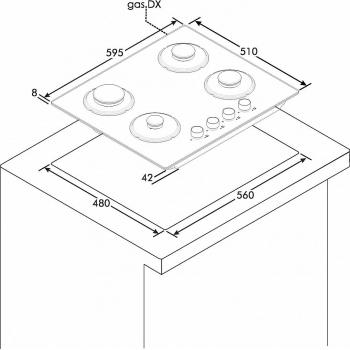 CANDY вар. поверхность газ. CVG6DPB