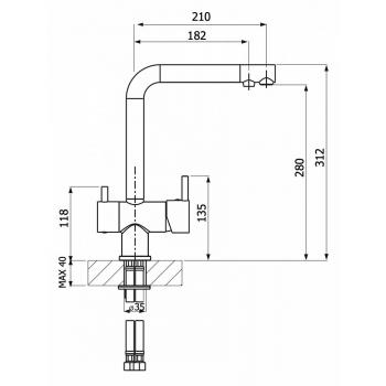 Смеситель АРЕС FL SS