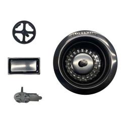 Флорентина Комплект для сливной арматуры 3 1/2 с переливами, цвет ГРАФИТ