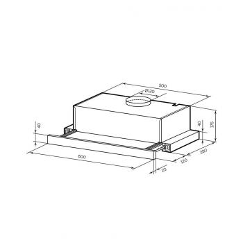 LEX HONVER 2M 600 BLACK вытяжка
