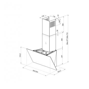 LEX META 600 BLACK вытяжка
