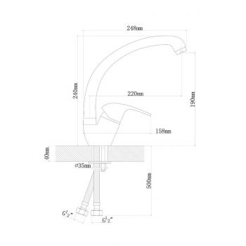 Смеситель ОМЕГА DG, цвет Шампань (OMEGA DG, Shampagne)
