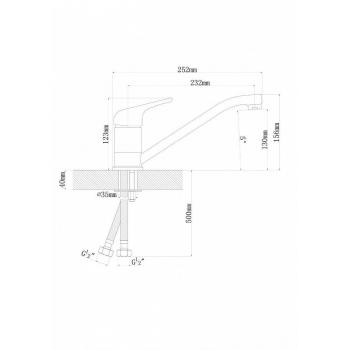 Смеситель ГАММА DG, цвет Черный (GAMMA DG, Black)