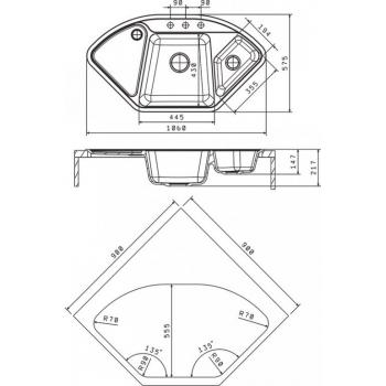 КАПРИ мойка цвет бежевый FG, (РОССИЯ)